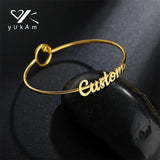 Stainless Steel Colored Bangles Women Cuff Bracelets