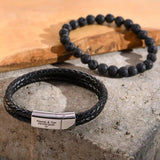 Personalized Family Lover Names Leather Bracelet