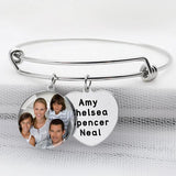 Personalized Photo Bangle Bracelet with Picture