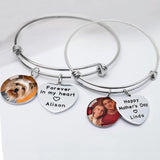 Personalized Photo Bangle Bracelet with Picture