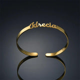 Raexrage 6mm Steel Name Bracelet Bangle Couple Statement Jewelry