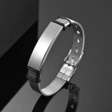 Personalized Engraved Date Steel Bracelet for Men - Gift