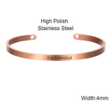 Personalized C Style Bracelet with Engraved Letter Charm