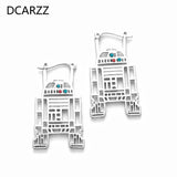Vintage Robot Stud Earrings Women Gift Boucle Doreille