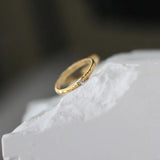 Oval Shell Ring Stainless Steel 18K Plated Texture Jewelry Women Girls Gift