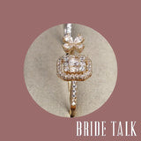 Bride Talk Adjustable Open Ring CZ Bridal Jewelry