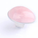 Rose Pink Quartz Resizable Wedding Ring for Women