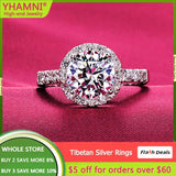 Allergy Round Rings Women Wedding Gift Jewelry Pure Tibetan Silver Ring