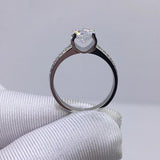 Tibetan Silver Ring 8mm 2.0ct Zirconia Wedding Band R004