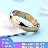 Classic 4mm Round Polish Ring Wedding Band Engagement