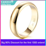 Classic 4mm Round Polish Ring Wedding Band Engagement