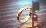 Classic 4mm Round Polish Ring Wedding Band Engagement