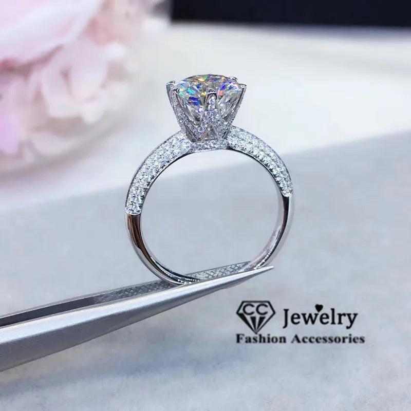 CC Women Wedding Engagement Rings Plated Fashoin Jewelry Accessories