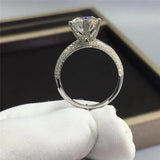 CC Women Wedding Engagement Rings Plated Fashoin Jewelry Accessories