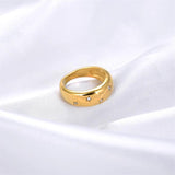 Star Crystal Finger Rings For Women Bridal Wedding Party Copper Promise