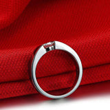 Men's Silver Promise Band Ring with AAAAA Zircon CZ