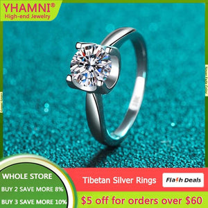 Cubic Zircon Tibetan Silver Rings Women Wedding Band Gift Jewelry