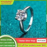 Cubic Zircon Tibetan Silver Rings Women Wedding Band Gift Jewelry