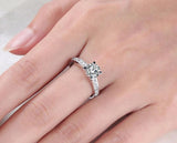 Tibetan Silver Zircon Rings for Women