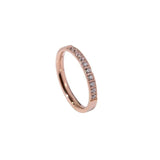 Rose Stainless Steel Rings Women Jewelry Crystal Finger Ring Accessories