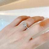 925 Silver Round Zircon CZ Ring Classic Wedding Gift