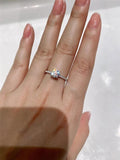 925 Silver Round Zircon CZ Ring Classic Wedding Gift