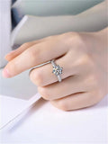CC Women's Rings 1.25ct CZ Wedding Jewelry Engagement Bague Drop CC1628