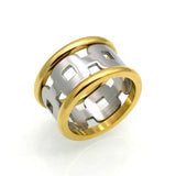 Silver Chain Ring Punk 316L Stainless Steel Metal Finger Jewelry