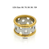 Silver Chain Ring Punk 316L Stainless Steel Metal Finger Jewelry