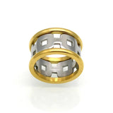 Silver Chain Ring Punk 316L Stainless Steel Metal Finger Jewelry