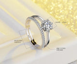 Micro Paved CZ Double Layer Open Ring Women's Jewelry XR079