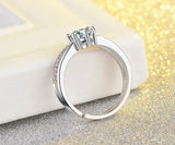 Micro Paved CZ Double Layer Open Ring Women's Jewelry XR079