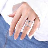 Crown Shape Zircon Ring Platinum Plated Wedding