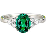 Zultanite Tanzanite Gemstone Ring 925 Silver Artificial Emerald Wedding