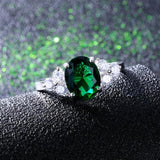 Zultanite Tanzanite Gemstone Ring 925 Silver Artificial Emerald Wedding