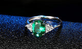 Zultanite Tanzanite Gemstone Ring 925 Silver Artificial Emerald Wedding