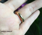 Yellow Stainless Steel Rings Engagement Band Wedding Jewelry