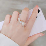 High Temperament Bow Ins Female Ring Wedding Jewelry