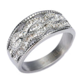 Arrival Water wave CZ Stainless Steel Wedding Ring