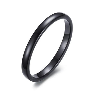 2MM Wide Silver Tungsten Carbide Rings for Women Wedding Finger Jewelry