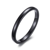 2MM Wide Silver Tungsten Carbide Rings for Women Wedding Finger Jewelry