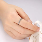 2MM Wide Silver Tungsten Carbide Rings for Women Wedding Finger Jewelry