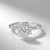 Silver CZ Snowflakes Bridal Wedding Ring CC1621