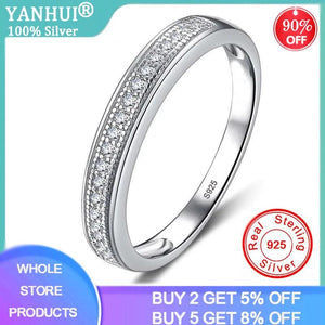 Crystal Zircon Tail Ring - Silver Wedding Party Finger Ring for Women