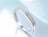 Crystal Zircon Tail Ring - Silver Wedding Party Finger Ring for Women