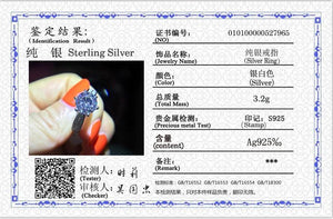 Tibetan Silver Rings for Women 2ct Zircon CZ Wedding Band