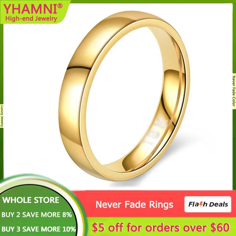 4mm Stainless Steel Couple Wedding Band Rings