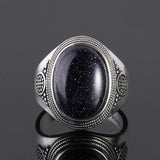 Vintage Sandstone Wedding Ring Punk Style Female Party Anniversary Gift