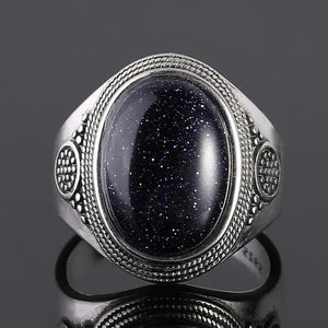 Vintage Sandstone Wedding Ring Punk Style Female Party Anniversary Gift