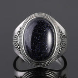 Vintage Sandstone Wedding Ring Punk Style Female Party Anniversary Gift
